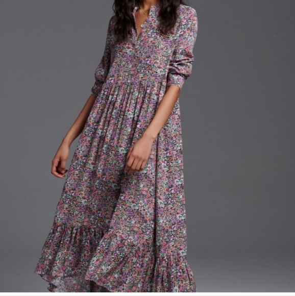 Anthropologie Dresses & Skirts - Anthro Mare Mare Lynda Tiered Maxi  Floral Dress Size Fairy  Meduim